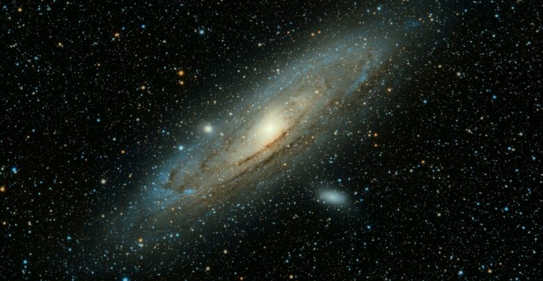 La galaxie d'Andromède.