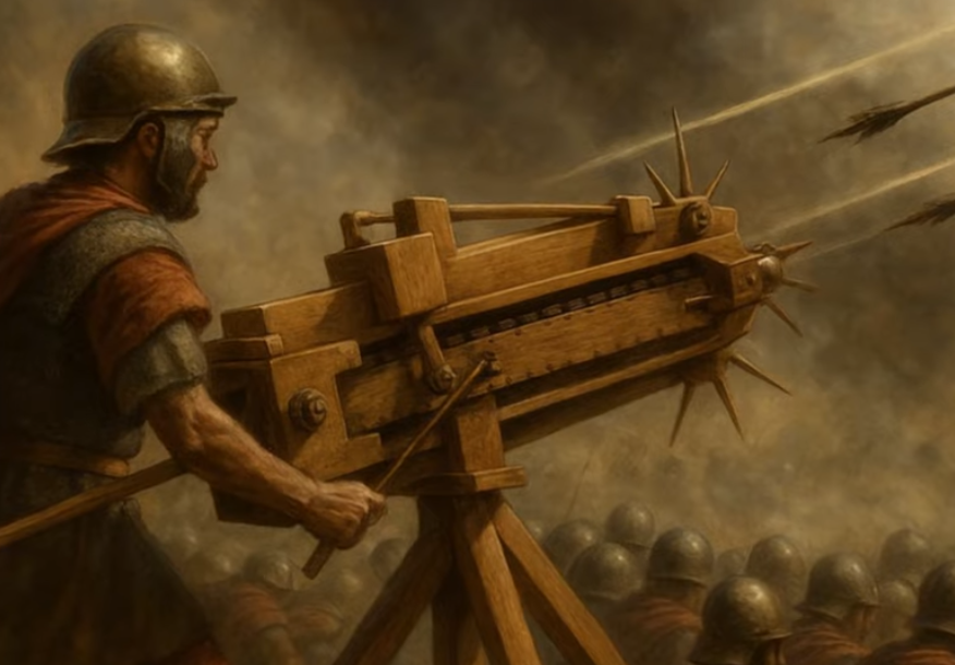Pompéi : découverte de traces du polybolos, première arme automatique connue de l’histoire